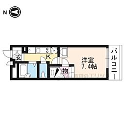 レオパレスAYOKA 1Kの間取図画像