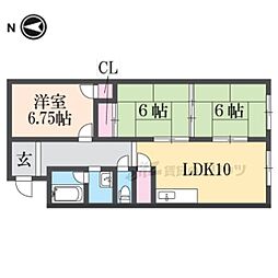 パープルソシア 3LDKの間取図画像