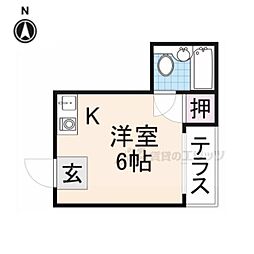 住地マンション ワンルームの間取図画像