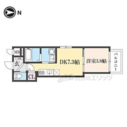 yumaison west 1DKの間取図画像
