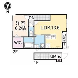 ラガール 1LDKの間取図画像