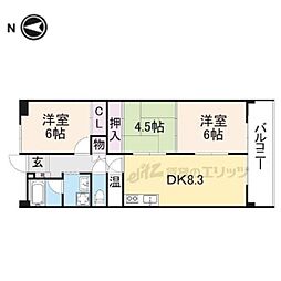 フローラ長田 3LDKの間取図画像