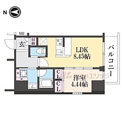 プレジオ永和EURO 1LDKの間取図画像