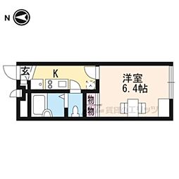 レオパレスイーストストーン 1Kの間取図画像