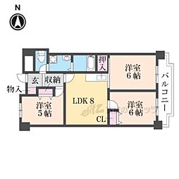 友井グレイス 3LDKの間取図画像