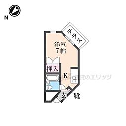 新星ビル上小阪 ワンルームの間取図画像