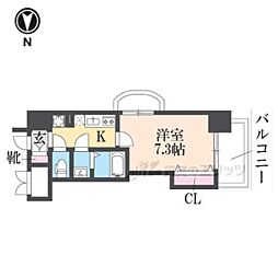 Luxe布施南 1Kの間取図画像