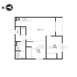 アヴァンティオ小阪 2LDKの間取図画像
