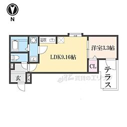 東大阪市吉松1丁目アパート 1LDKの間取図画像