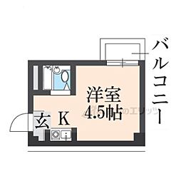 サニーコート小阪 ワンルームの間取図画像