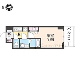 S-RESIDENCE高井田Central 1Kの間取図画像