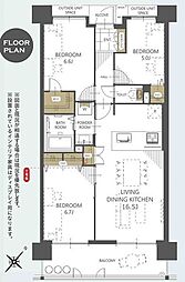 西宮マリナパークシティ桜のまち5番館 3LDKの間取図画像