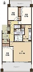 ザ・ステイツヒルズ夙川 3LDKの間取図画像