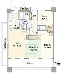 ダイアパレス吉川 3LDKの間取図画像