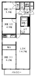 間取図画像 3LDK