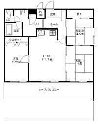 ダイアパレス真駒内 3LDKの間取図画像