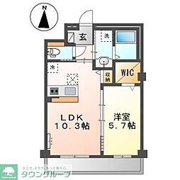メゾンボヌールA 1LDKの間取図画像