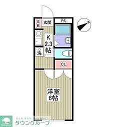 エスポワール小林 1Kの間取図画像