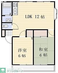 パナ・ステージA 2LDKの間取図画像