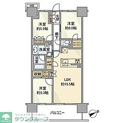 ブランズシティ蓮田 3LDKの間取図画像
