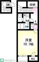 カーサフローレス 1Kの間取図画像