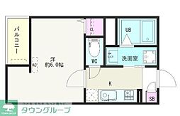 東武野田線 七里駅 徒歩12分の賃貸アパート 3階1Kの間取り