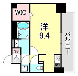 Osaka Metro御堂筋線 江坂駅 徒歩13分の賃貸マンション 8階ワンルームの間取り