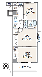 エクセル西葛西 2DKの間取図画像