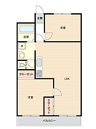 エリカオリエントマンション 2LDKの間取図画像