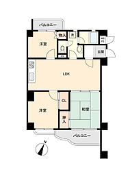 大倉山キャッスル 3LDKの間取図画像