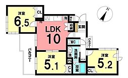 ライオンズマンション岳美 3LDKの間取図画像