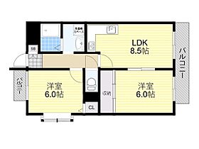 ノーム豊新  ｜ 大阪府大阪市東淀川区豊新１丁目（賃貸マンション2LDK・4階・50.05㎡） その2