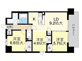 ラフィネール大阪十三  ｜ 大阪府大阪市淀川区木川西２丁目（賃貸マンション3LDK・10階・65.66㎡） その2