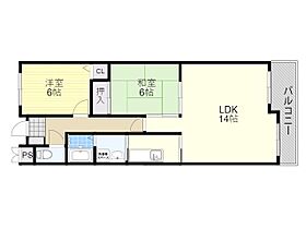 ガーデンヒルズ  ｜ 大阪府豊中市永楽荘４丁目6番10号（賃貸マンション2LDK・3階・60.00㎡） その2