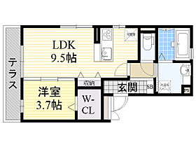 Expo GARDEN  ｜ 大阪府吹田市山田東２丁目（賃貸アパート1LDK・3階・37.75㎡） その2