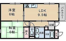 エランドール江坂  ｜ 大阪府吹田市江坂町３丁目（賃貸マンション2LDK・2階・51.30㎡） その2