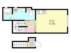 T-house  ｜ 大阪府大阪市東淀川区東中島２丁目（賃貸アパート1R・2階・28.23㎡） その2