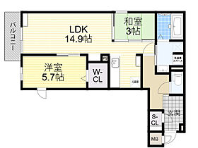 クラシスト清和園町  ｜ 大阪府吹田市清和園町8番2号（賃貸アパート2LDK・3階・59.16㎡） その2