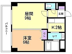 ラビドール手稲 1LDKの間取図画像