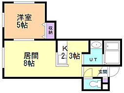 サンテラス星置5 1LDKの間取図画像