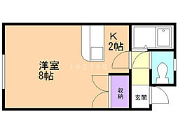 マンションイーグル 1Kの間取図画像