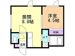 マヌカータココ 1LDKの間取図画像