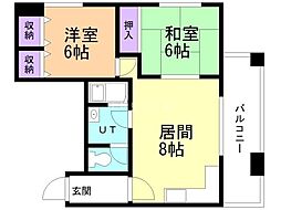 H・M・B・L 2LDKの間取図画像