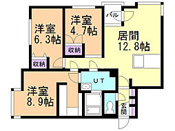 VICINATO 3LDKの間取図画像