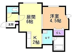 プリマベラ 1LDKの間取図画像