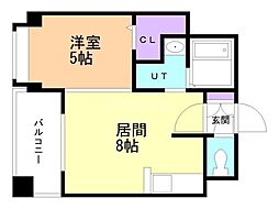 クラッセ琴似ステーション 1LDKの間取図画像