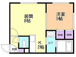 ルグラン宮の沢 1LDKの間取図画像