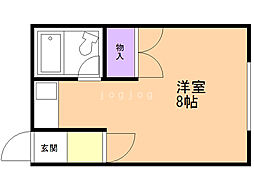 メゾン山田 ワンルームの間取図画像