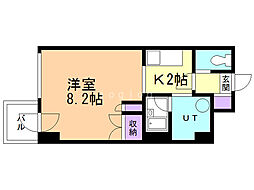 ヴィラ・タンネ 1Kの間取図画像