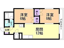 ライオンズマンション24軒 2LDKの間取図画像